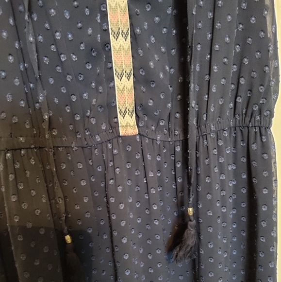 DR2 navy clip dot maxi dress - Picture 7 of 12